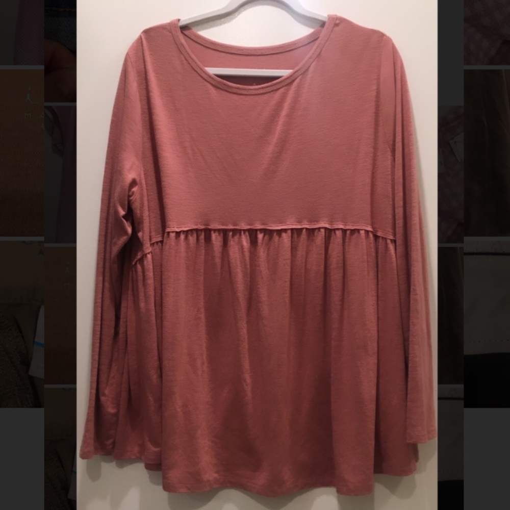 Blush Pink Babydoll Shirt